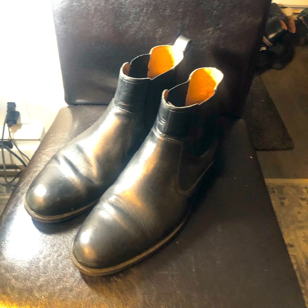 G.H.BASS Bass-Lee Men’s Black Leather Ankle Chelsea Boots  Waterproof Size 13M
